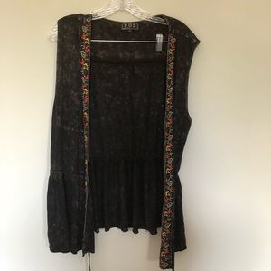 Boho embroidered vest